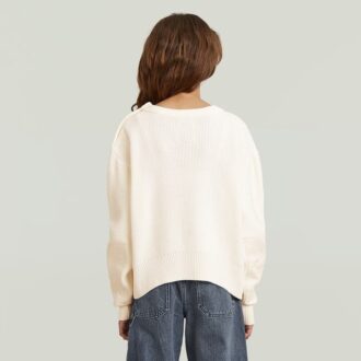 Cardigan scurt tricotat cu model pescar pentru fete
