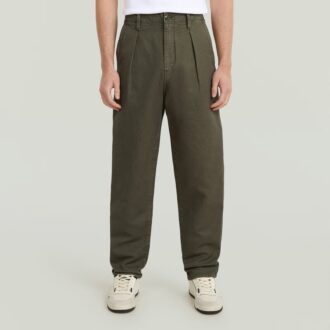 Chino plisat, relaxat, conic