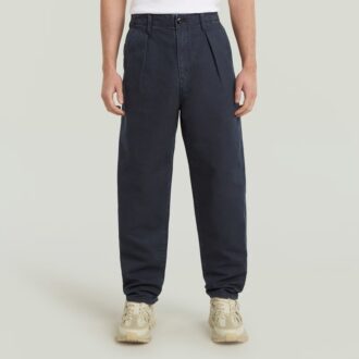 Chino plisat, relaxat, conic