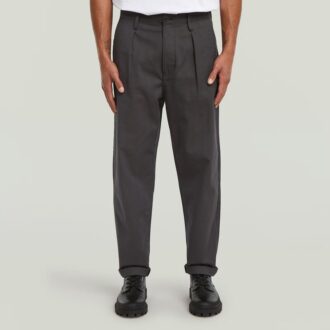 Chino plisat, relaxat, conic