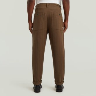 Chino plisat, relaxat, conic