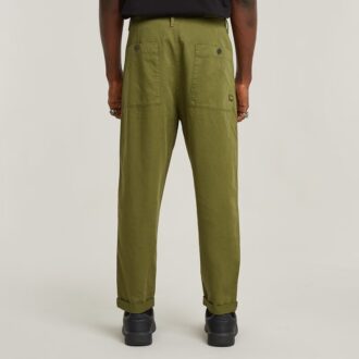Chino plisat, relaxat, conic