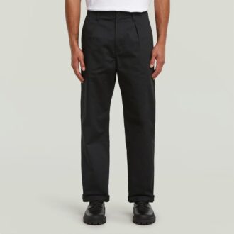 Chino plisat, relaxat, drept