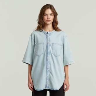 Cămașă Carter din denim cu 2 buzunare