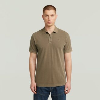 Dunda Overdyed Slim Polo cu mânecă scurtă