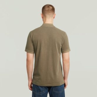 Dunda Overdyed Slim Polo cu mânecă scurtă
