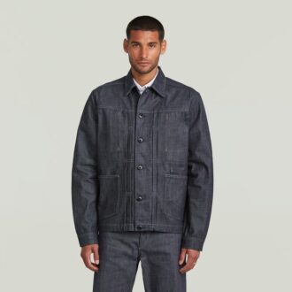 Jachetă din denim cu bordură