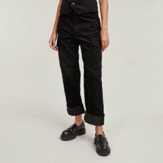 Pantaloni cargo din cord 3D Boyfriend
