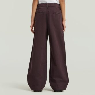Pantaloni chino Deck 2.0 cu talie înaltă și lejeră pentru fete