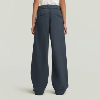 Pantaloni chino Deck 2.0 cu talie înaltă și lejeră pentru fete