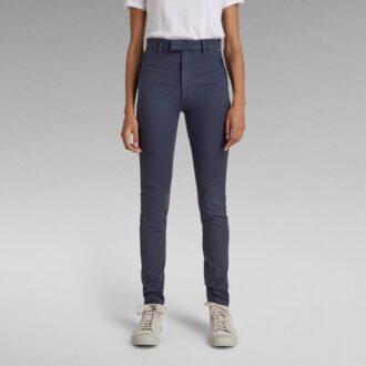 Pantaloni chino skinny cu fermoar