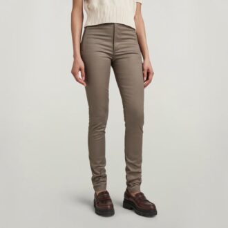 Pantaloni chino skinny cu fermoar