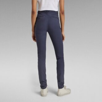 Pantaloni chino skinny cu fermoar