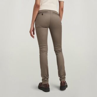 Pantaloni chino skinny cu fermoar