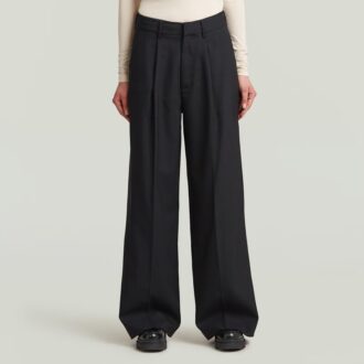 Pantaloni fluidi cu picior larg