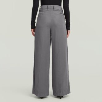 Pantaloni fluidi cu picior larg