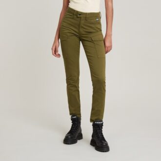 Pantaloni skinny Blossite în formă de G, model militar
