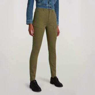 Pantaloni skinny cargo în formă de G