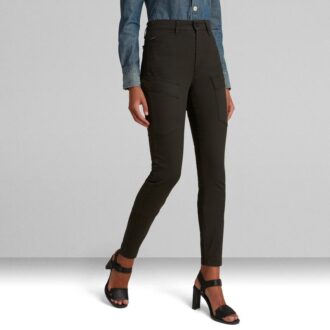 Pantaloni skinny cargo în formă de G