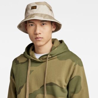 Pălărie tip găleată cu model camouflage