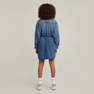 Rochie din denim supradimensionată cu curea
