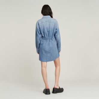 Rochie lejeră din denim cu șnur de fixare