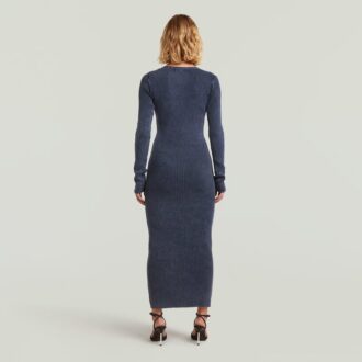 Rochie lungă cardigan tricotată
