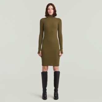 Rochie slim cu nervuri