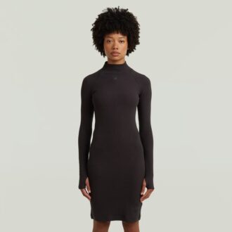 Rochie slim cu nervuri