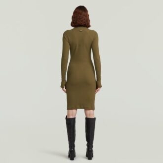 Rochie slim cu nervuri