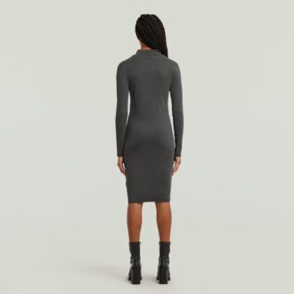 Rochie slim cu nervuri spălate