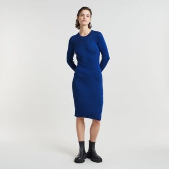 Rochie tricotată subțire placată