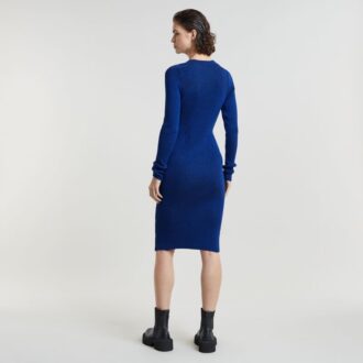 Rochie tricotată subțire placată