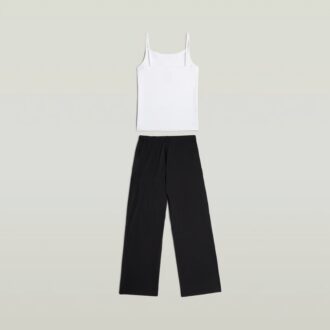 Set de pijama cu camisol și pantaloni largi