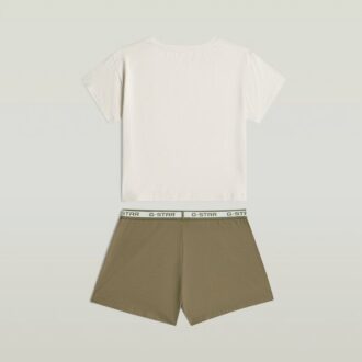 Set de pijamale cu tricou și pantaloni scurți